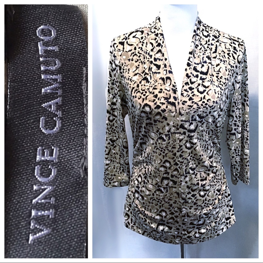 Like New ~ Vince Camuto Animal Print Top - Size L